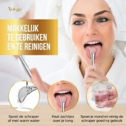 Xclusive-lifestyle® - Luxe RVS Tongschraperset - 4-Delige Professionele Tongreiniger - Mondverzorging - Mondhygiëne - Herbruikbaar En Duurzaam - Ayurveda - Aanbevolen Door Tandartsen -Verzorgingsproducten 1200x1200 1558