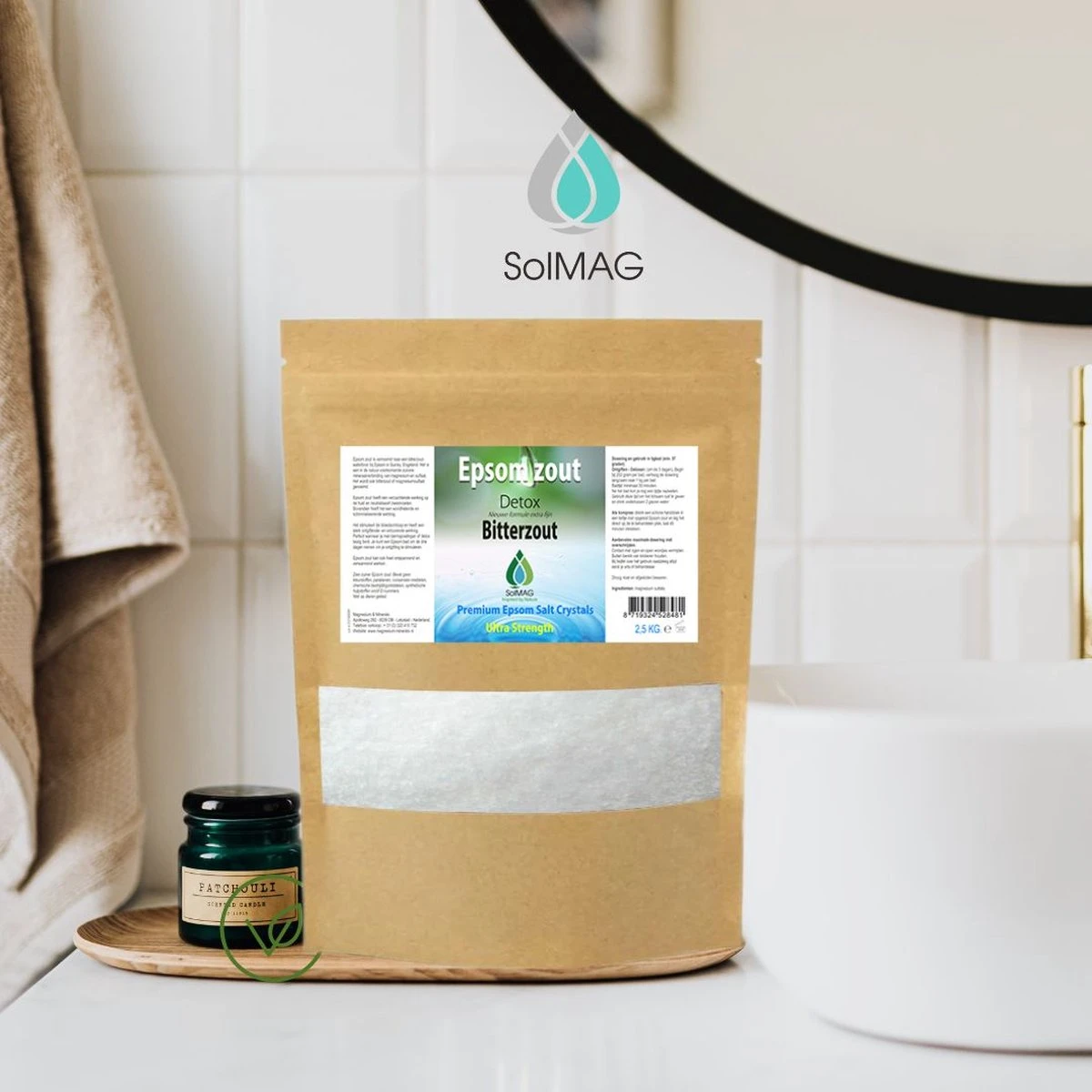 Epsom Zout-Bitterzout -Magnesiumsulfaat - Badzout - 2,5 Kg 4 Epsom Zout-Bitterzout -Magnesiumsulfaat - Badzout - 2,5 Kg - Afbeelding 4