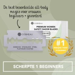 Cosmeau Safety Razor Blades Voor Vrouwen Alle Lichaamsdelen - 50 Stuks Safety Razor Scheermesjes Mesjes Voor Bamboozy Safety Razors - Platinum - Zero Waste -Verzorgingsproducten 1200x1200 543