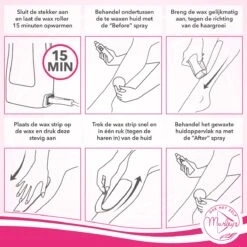 MURLEY'S Wax Apparaat Roll-On Honing Wax Ontharing Set Met 5x Cartridges + Before En After Sprays + 100 Strips- Voor Lichaam En Gezicht - Zwart 11 MURLEY'S Wax Apparaat Roll-On Honing Wax Ontharing Set Met 5x Cartridges + Before En After Sprays + 100 Strips- Voor Lichaam En Gezicht - Zwart -Verzorgingsproducten 1200x1200 661