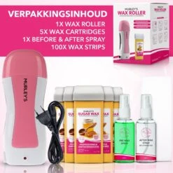 MURLEY'S Wax Apparaat Roll-On Honing Wax Ontharing Set Met 5x Cartridges + Before En After Sprays + 100 Strips- Voor Lichaam En Gezicht - Zwart 14 MURLEY'S Wax Apparaat Roll-On Honing Wax Ontharing Set Met 5x Cartridges + Before En After Sprays + 100 Strips- Voor Lichaam En Gezicht - Zwart -Verzorgingsproducten 1200x1200 664