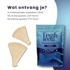 Freshfeels® Hard Wax Beans - Incl. 20x Wax Spatels - 1 KG - Voor Lichaam & Gezicht - Wax Parels - Wax Bonen - Wax Korrels - Voor Gevoelige Huid - Fijn/Grof Haar - Brazilian Hard Wax - Aqua Blauw -Verzorgingsproducten 1200x1200 771