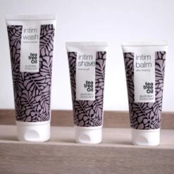 Serie Scheren Intieme Zone - 3 Producten Voor Het Verwijderen Van Rode Bultjes, Vlekjes En Ingegroeide Haren Na Het Scheren. De Serie Bevat: Intim Wash 200ml, Intim Shave 100ml, Intieme Aftershave Balsem 100ml | Australian Bodycare -Verzorgingsproducten 1200x1200 787