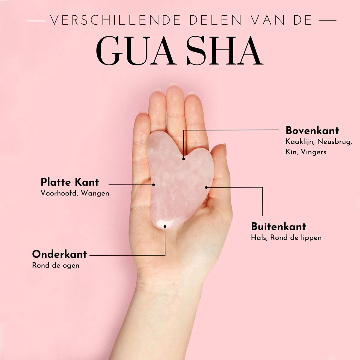 Merkloos Gua Sha Tool - 100% Rozenkwarts Steen - Inclusief Handleiding - Gezichtsmassage - Edelstenen 2 Merkloos Gua Sha Tool - 100% Rozenkwarts Steen - Inclusief Handleiding - Gezichtsmassage - Edelstenen - Afbeelding 2