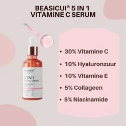 BEASICUI® Vitamine C Serum 30% - Gezichtsserum Met Hyaluronzuur En Vitamine E - Bevat Niacinamide En Collageen - 50ml -Verzorgingsproducten 1200x1200 852