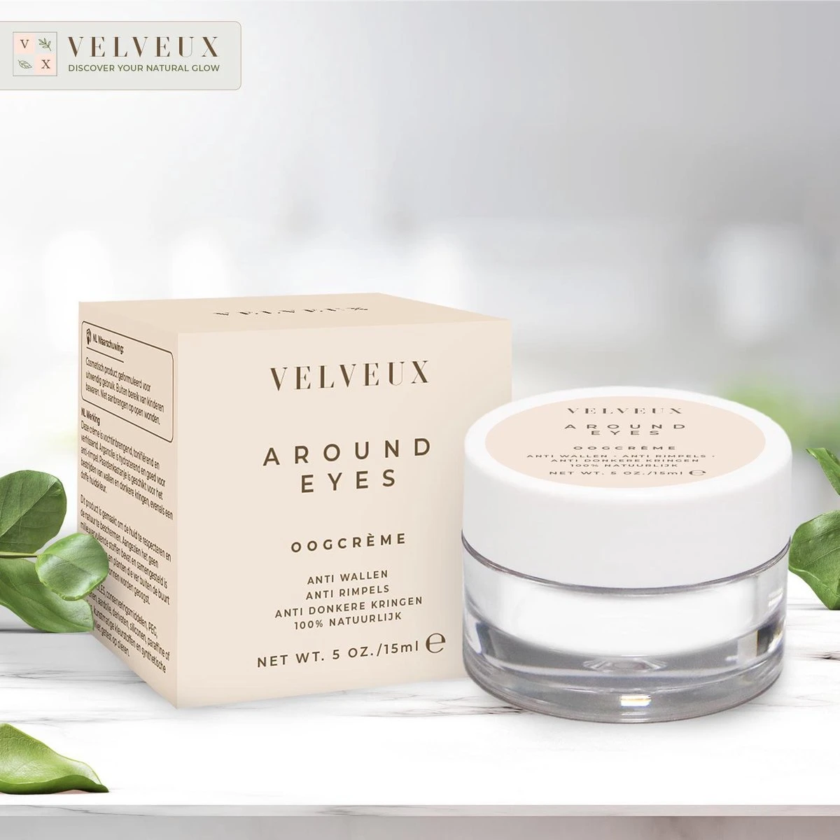 Velveux Oogcrème 15ML - Oogcreme - Eye Cream - Anti Wallen En Donkere Kringen - Anti Rimpel - 100% Natuurlijk - Skincare - Valentijnsdag Cadeau 1 Velveux Oogcrème 15ML - Oogcreme - Eye Cream - Anti Wallen En Donkere Kringen - Anti Rimpel - 100% Natuurlijk - Skincare - Valentijnsdag Cadeau