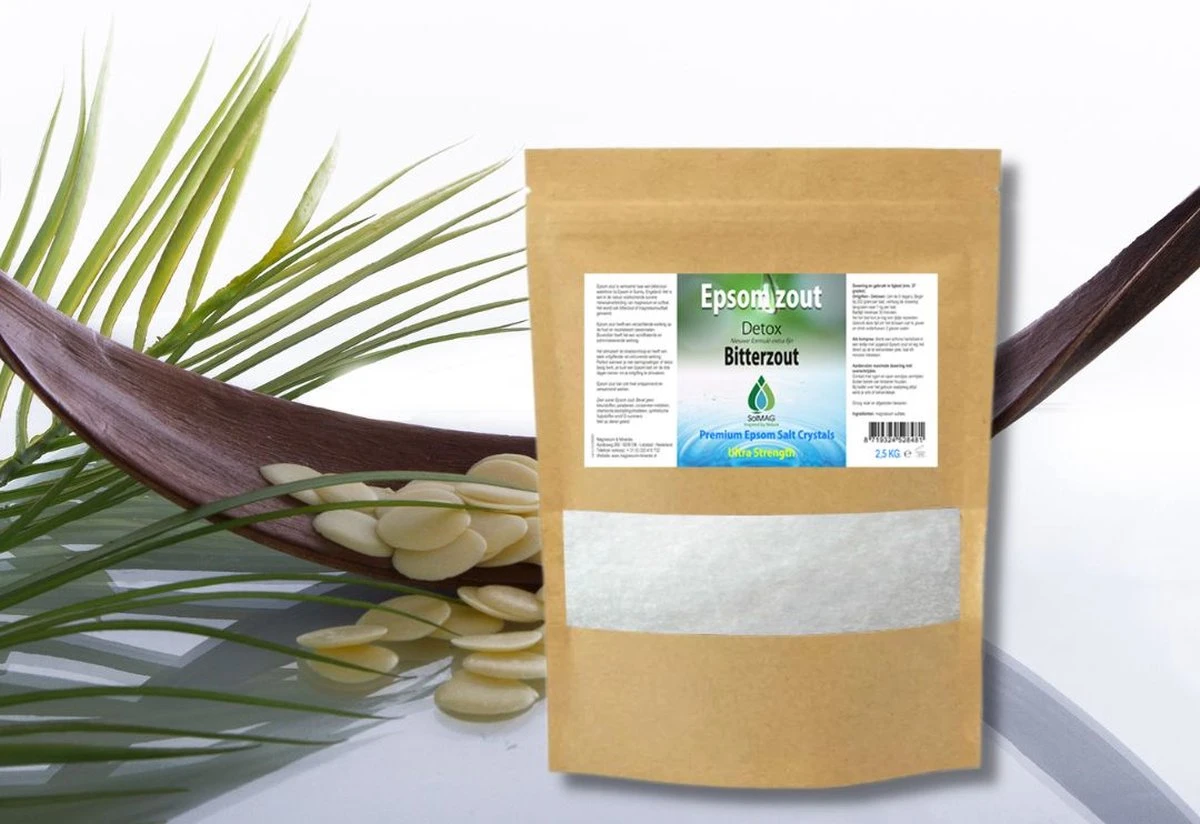 Epsom Zout-Bitterzout -Magnesiumsulfaat - Badzout - 2,5 Kg 5 Epsom Zout-Bitterzout -Magnesiumsulfaat - Badzout - 2,5 Kg - Afbeelding 5