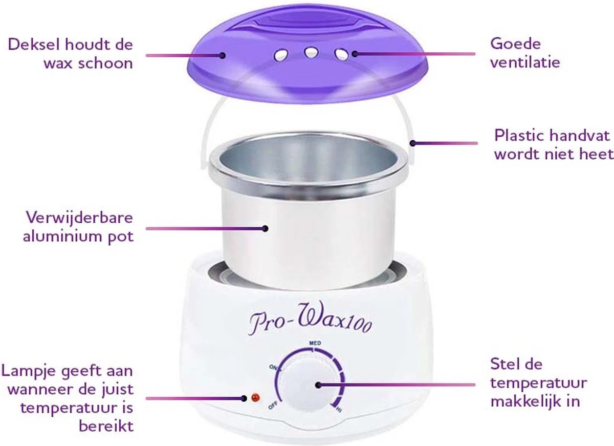 Wax Apparaat Voor Ontharen Van Lichaam - Wax Verwarmer - Wit 4 Wax Apparaat Voor Ontharen Van Lichaam - Wax Verwarmer - Wit - Afbeelding 4
