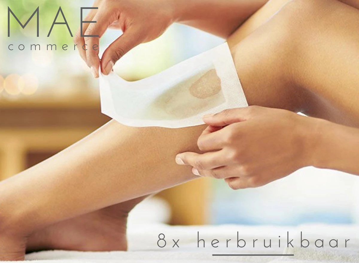 MAE® Wax Strips - Harsstrips - Ontharen - Ontharingsstrips - Nonwoven - Waxstrips - Non Woven - Wax Epilator - Voor Het Doeltreffend Verwijderen Van Ongewenste Haartjes - 100 Stuks 4 MAE® Wax Strips - Harsstrips - Ontharen - Ontharingsstrips - Nonwoven - Waxstrips - Non Woven - Wax Epilator - Voor Het Doeltreffend Verwijderen Van Ongewenste Haartjes - 100 Stuks - Afbeelding 4