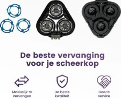 Scheerkop Geschikt Voor Philips 5000 Serie SH50/50 – Scheerkoppen - Zwart – Scheerhoofd - Voor S5000 - Scheermesjes - Senso 5000 -Verzorgingsproducten 1200x977