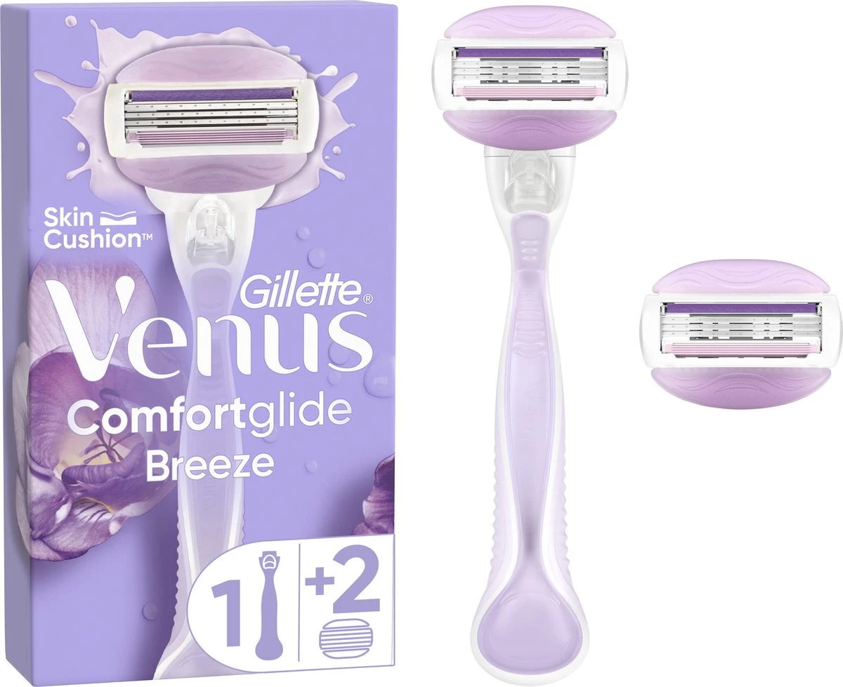 Gillette Venus Comfortglide Breeze - 1 Handvat - 2 Scheermesjes 1 Gillette Venus Comfortglide Breeze - 1 Handvat - 2 Scheermesjes