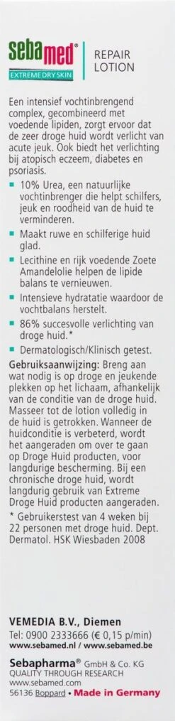 Sebamed Extreme Dry Urea Repair - Lotion 10% - Huidverzorging - 200 Ml -Verzorgingsproducten 292x1200 1