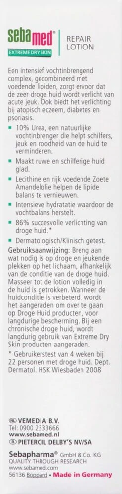 Sebamed Extreme Dry Urea Repair - Lotion 10% - Huidverzorging - 200 Ml -Verzorgingsproducten 297x1200