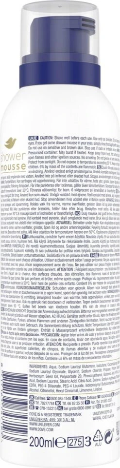 Dove Deeply Nourishing Doucheschuim - 6 X 200ml - Voordeelverpakking -Verzorgingsproducten 309x1200 1