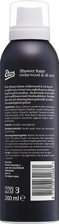 Etos Doucheschuim - Cedarwood & Oil - 2-in-1 - Mannen - 6 X 200 Ml -Verzorgingsproducten 317x1200 2