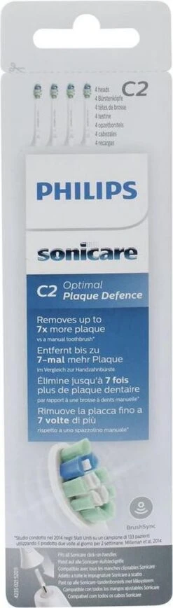 Philips Sonicare C2 Optimal Plaque Defence HX9024/10 - Opzetborstels - 4 Stuks -Verzorgingsproducten 341x1200 4