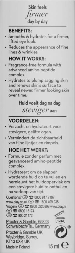 Olay Eyes Verstevigend Oogserum Voor Rimpels En Verslapte Huid - 15ml -Verzorgingsproducten 356x1200 2
