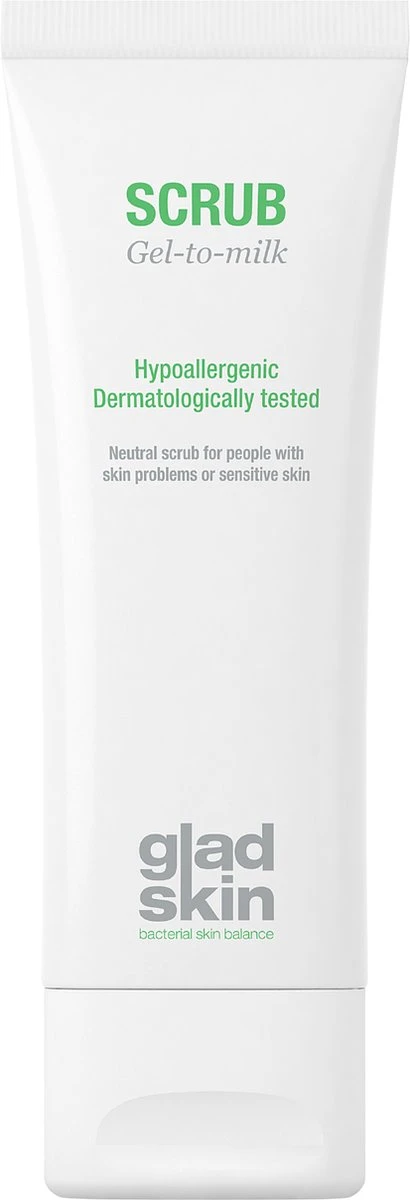 Gladskin Scrub 75 Ml - Milde Scrub - Speciaal Ontwikkeld Voor Gevoelige Huid - Ook Bij Acne, Rosacea Of Eczeem Klachten - Dermatologisch Getest - Parfumvrij, Alcoholvrij, Hypoallergeen 1 Gladskin Scrub 75 Ml - Milde Scrub - Speciaal Ontwikkeld Voor Gevoelige Huid - Ook Bij Acne, Rosacea Of Eczeem Klachten - Dermatologisch Getest - Parfumvrij, Alcoholvrij, Hypoallergeen