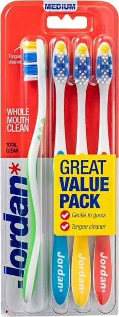 Jordan - Total Clean Tandenborstels Medium - 4 Stuks -Verzorgingsproducten 453x1200 5