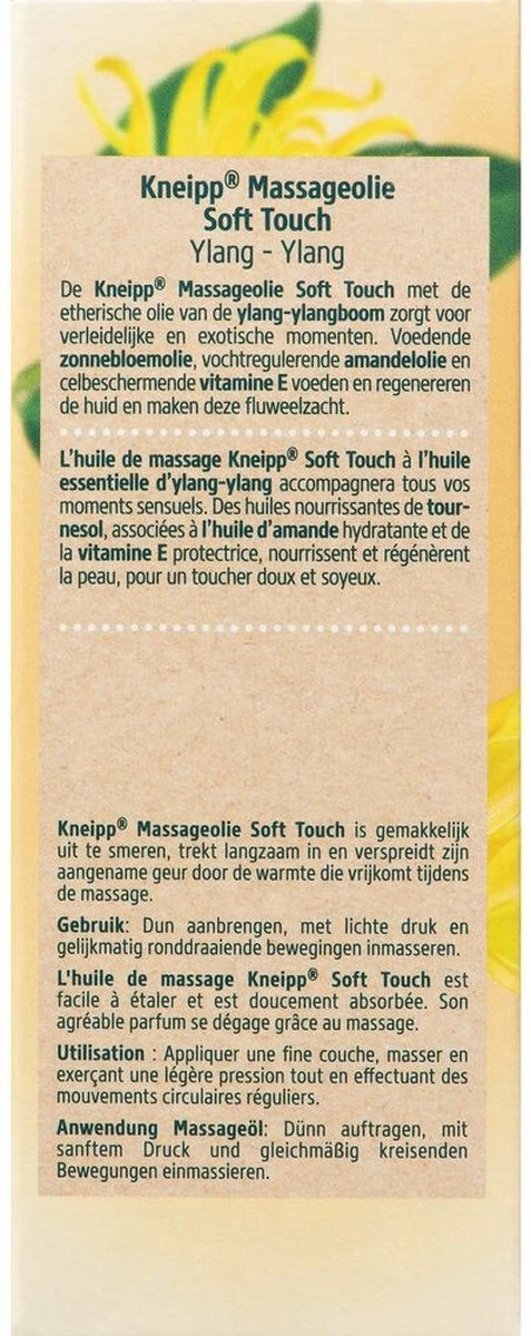 Kneipp Soft Touch - Massageolie - Ylang-Ylang 2 Kneipp Soft Touch - Massageolie - Ylang-Ylang - Afbeelding 2