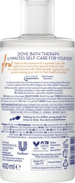 Dove Bath Therapy Glow - Badschuim & Douchegel - 400 Ml -Verzorgingsproducten 490x1200 5