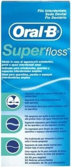 Oral B Oral-B Superfloss - 50 Stuks - Flosdraad 22 Oral B Oral-B Superfloss - 50 Stuks - Flosdraad -Verzorgingsproducten 511x1200 1