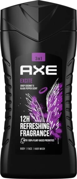 Axe Excite 3-in-1 Douchegel - 6 X 250 Ml - Voordeelverpakking -Verzorgingsproducten 515x1200 3