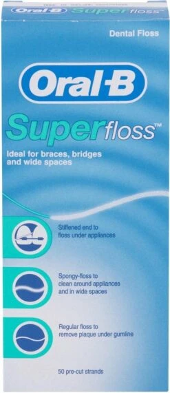 Oral B Oral-B Superfloss - 50 Stuks - Flosdraad 19 Oral B Oral-B Superfloss - 50 Stuks - Flosdraad -Verzorgingsproducten 519x1200 4