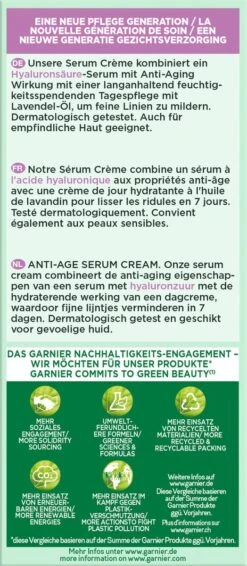Garnier Bio Anti-Aging Serum Cream Met Hyaluronzuur - 50 Ml -Verzorgingsproducten 524x1200 4