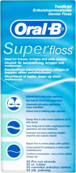 Oral B Superfloss 12 X 50 Stuks - Flosdraad - Voordeelverpakking -Verzorgingsproducten 530x1200 6