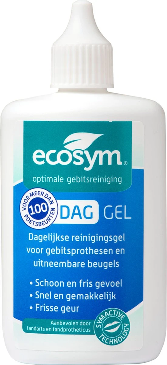 Ecosym Dag Gel - Kunstgebitreiniging - 100 Ml 2 Ecosym Dag Gel - Kunstgebitreiniging - 100 Ml - Afbeelding 2
