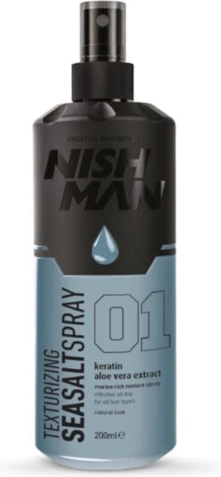 Nishman | Seasalt | Zeezout Spay | Keratine En Aloe Vera Extract | Alle Haartypes | Spray | 200 ML