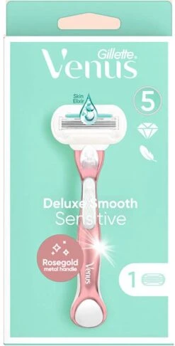 Gillette Venus Deluxe Smooth Sensitive RoseGold Scheersysteem Voor Vrouwen - Scheermes 15 Gillette Venus Deluxe Smooth Sensitive RoseGold Scheersysteem Voor Vrouwen - Scheermes -Verzorgingsproducten 610x1200