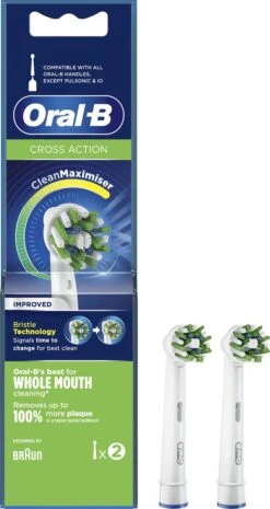 Oral B Oral-B CrossAction - Met CleanMaximiser-technologie - Opzetborstels - 2 Stuks -Verzorgingsproducten 637x1200 2