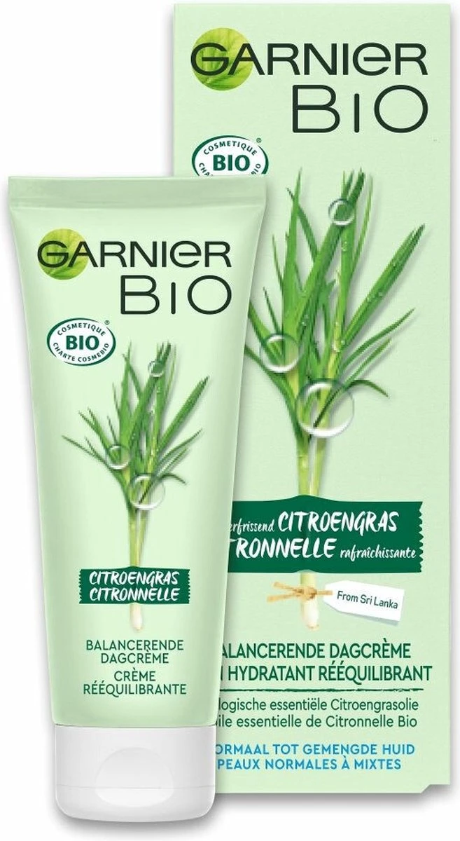 Garnier Bio Dagcrème - 50 Ml - Normale Tot Gemengde Huid - Verfrissend Citroengras 1 Garnier Bio Dagcrème - 50 Ml - Normale Tot Gemengde Huid - Verfrissend Citroengras