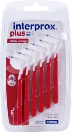 3x Interprox Plus Mini Conical 2-4 Mm Rood Blister à 6 Ragers -Verzorgingsproducten 662x1200