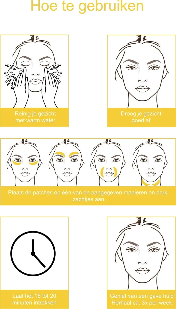 Velveux Collageen Oogmasker 24 STUKS (12 Paar) - Gezichtsmaskers Verzorging - Anti Wallen En Donkere Kringen – Eye Oog Patches Pads 7 Velveux Collageen Oogmasker 24 STUKS (12 Paar) - Gezichtsmaskers Verzorging - Anti Wallen En Donkere Kringen – Eye Oog Patches Pads - Afbeelding 7