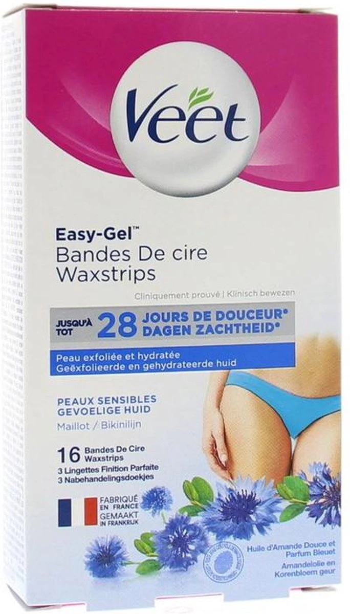 Veet - Ontharingsstrips - Bikinilijn & Oksels - Gevoelige Huid - 16 Stuks 9 Veet - Ontharingsstrips - Bikinilijn & Oksels - Gevoelige Huid - 16 Stuks - Afbeelding 9