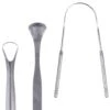 Nuvance - Professionele Tongschraper - 3 In 1 Set - Voor Mondverzorging - Tongreiniger - Tong Schraper - Tongue Scraper - RVS