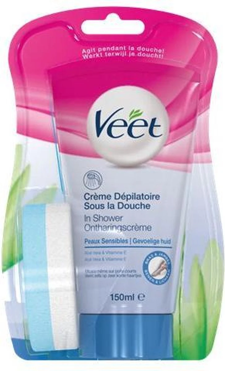 Veet - Ontharingscrème - Gevoelige Huid - In Douche - 150 Ml 1 Veet - Ontharingscrème - Gevoelige Huid - In Douche - 150 Ml