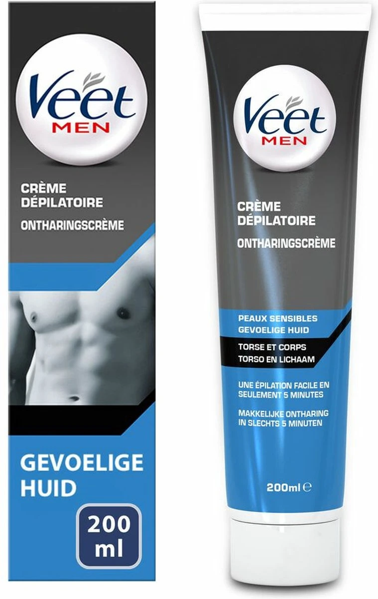 Veet - Ontharingscreme - Man - Gevoelige Huid - 200 Ml 3 Veet - Ontharingscreme - Man - Gevoelige Huid - 200 Ml - Afbeelding 3