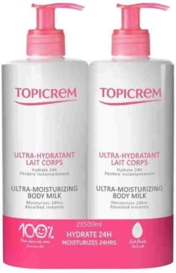 Topicrem Ultra-Moisturizing Body Milk 2x500ml