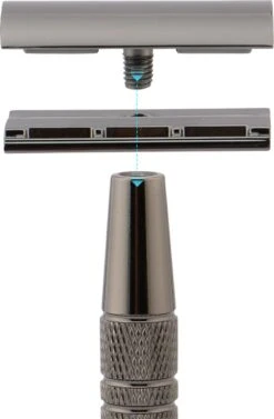 Safety Razor Scheermes + 20 Scheermesjes - Aluminium - Antraciet - Double Blade -Verzorgingsproducten 786x1200 3