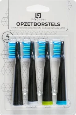 LifeGoods Opzetborstels - Voor Elektrische Tandenborstel - 4 Stuks - Zwart/Blauw -Verzorgingsproducten 797x1200 2