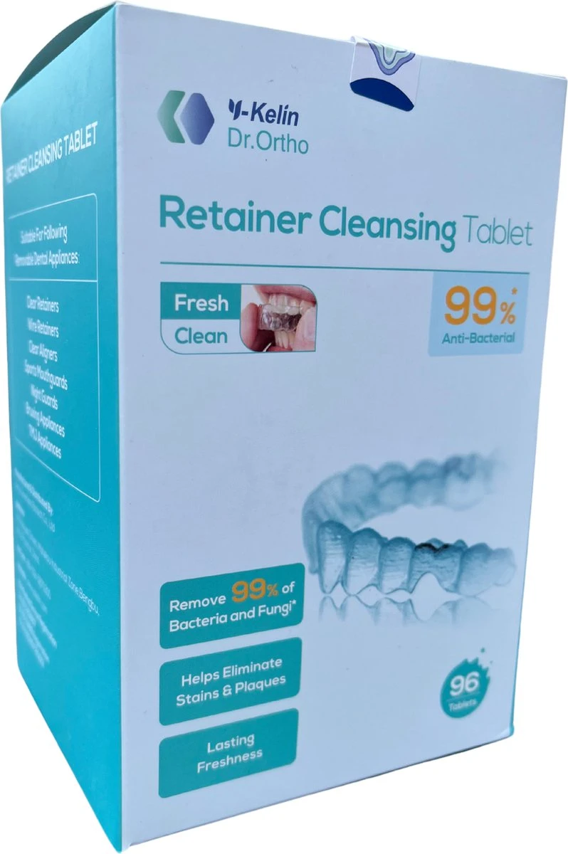 Dr. Ortho Reinigingstabletten 96 Stuks - Bitje - Tanden - Beugel - Kunstgebit - Voordeelverpakking 2 Dr. Ortho Reinigingstabletten 96 Stuks - Bitje - Tanden - Beugel - Kunstgebit - Voordeelverpakking - Afbeelding 2