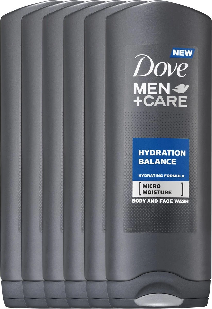 Dove Men Hydration Balance Douchegel - 6 X 250 Ml - Voordeelverpakking 1 Dove Men Hydration Balance Douchegel - 6 X 250 Ml - Voordeelverpakking