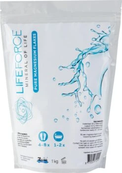 Lifeforce Magnesium Vlokken / Flakes / Badzout (1 Kg) | Puur Zechstein - Magnesiumchloride 100% Natuurlijk En Zuiver