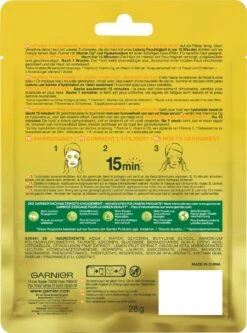 Garnier SkinActive Sheet Mask Vitamine C* Gezichtsmasker - 5 Stuks Voordeelverpakking -Verzorgingsproducten 891x1200 2