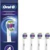 Oral B Oral-B 3D White - Met CleanMaximiser-technologie - Opzetborstels - 4 Stuks