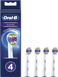 Oral B Oral-B 3D White - Met CleanMaximiser-technologie - Opzetborstels - 4 Stuks